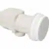 Beige air conditioning sensor on white background.
