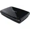 Black Humax Freeview box on white background.