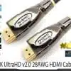 4K UltraHD v2.0 HDMI cable with Ethernet connectivity.