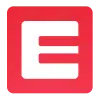 Logo aplikacji Eszkoły w kolorze czerwonym.