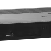 Black set-top box for cable TV service.