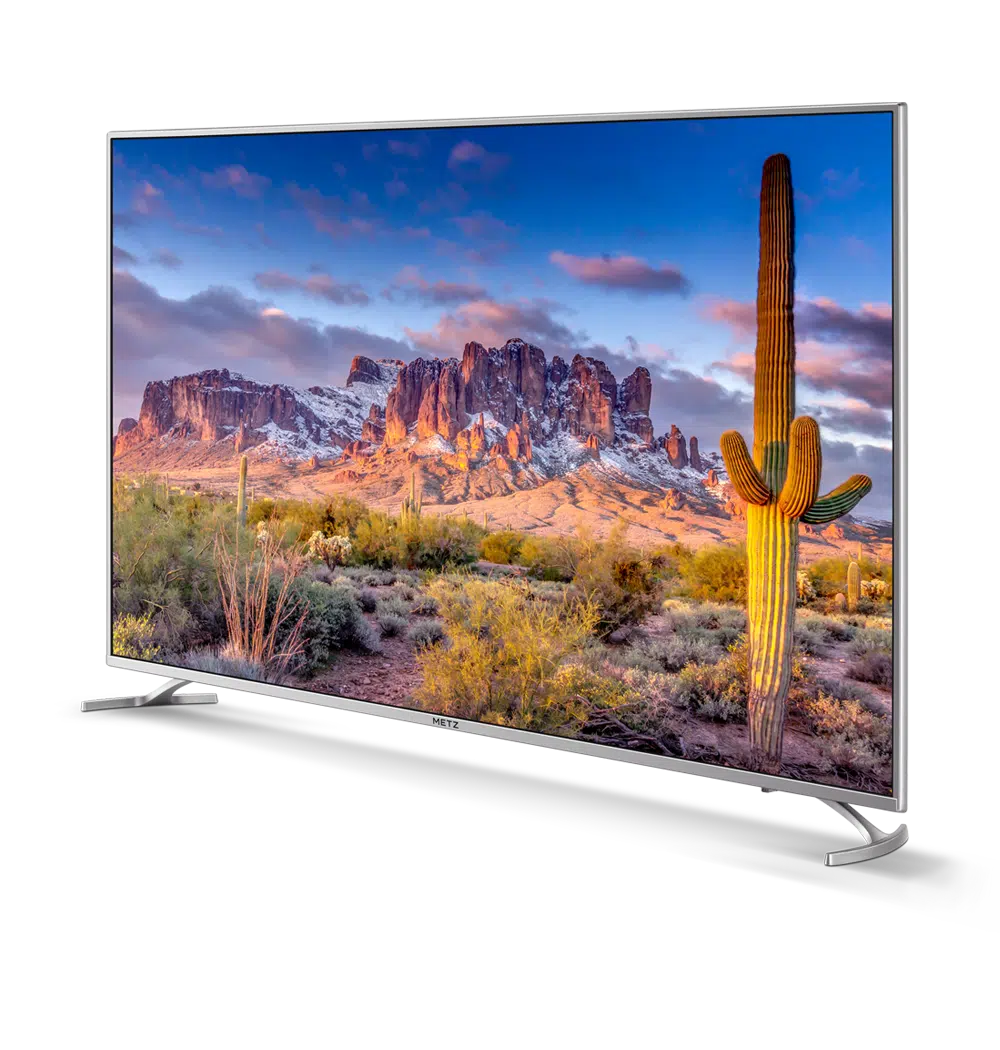 Telewizor z wyświetlanym krajobrazem pustyni.