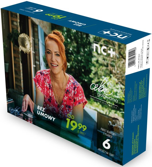 Opakowanie usługi telewizyjnej NC+, oferta specjalna.