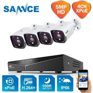System monitoringu wideo SANNCE 5MP z aplikacją mobilną.