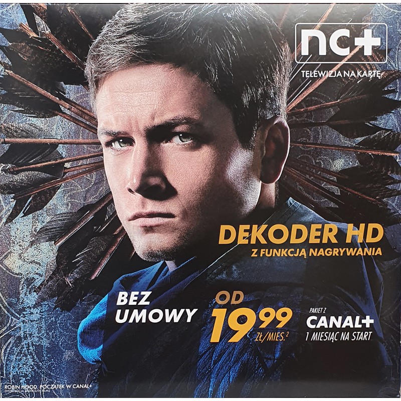Reklama dekodera HD nc+ z ofertą Canal+.